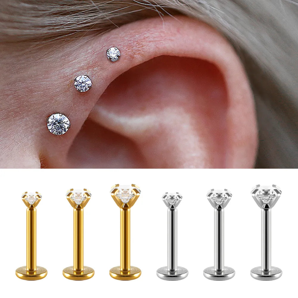Tragus Stud Earrings – Crystal Swift